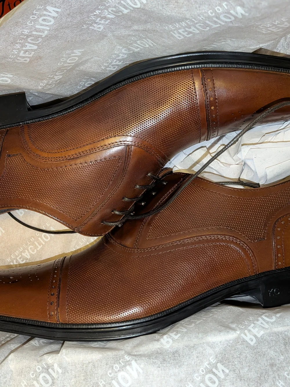 Kenneth Cole Reaction Brown Leather Oxfords